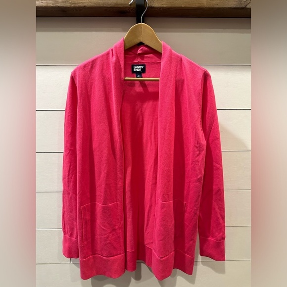 Lands' End Sweaters - Lands' End Vibrant Pink Cardigan- size Small